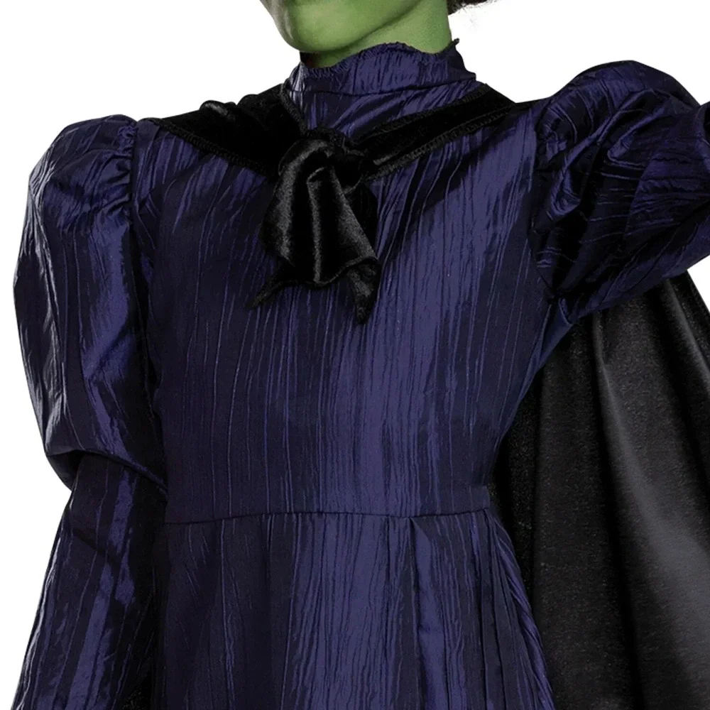 Wicked Movie Girls Costume 6-6X Deluxe‎ Elphaba Witch Costume With Hat Wizard Oz - Picture 4 of 11